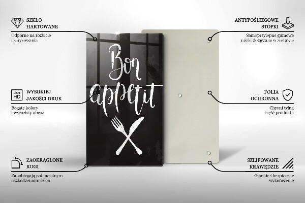 Tábua corte A inscrição Bom apetite