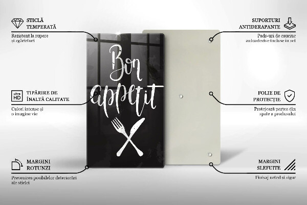 Tábua corte A inscrição Bom apetite