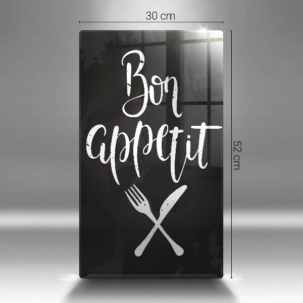 Tábua corte A inscrição Bom apetite