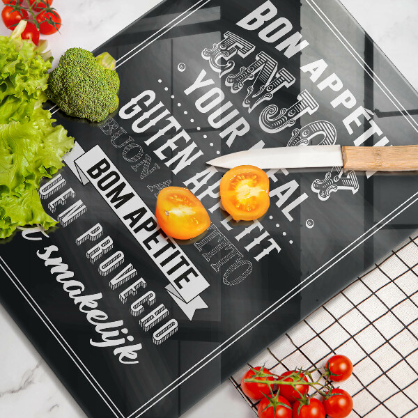 Tábua de corte Inscrição na cozinha, máxima