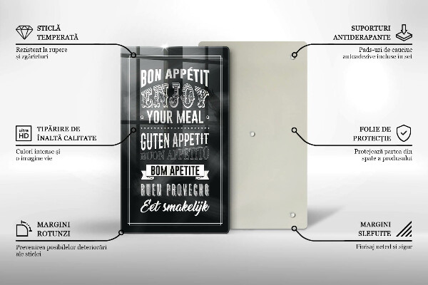 Tábua de corte Inscrição na cozinha, máxima