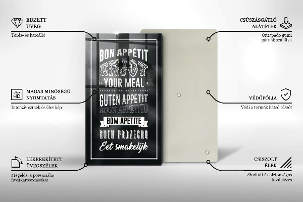 Tábua de corte Inscrição na cozinha, máxima