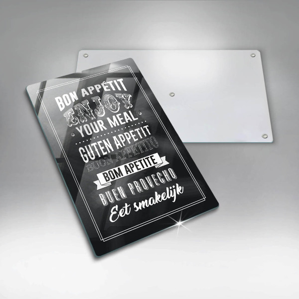 Tábua de corte Inscrição na cozinha, máxima