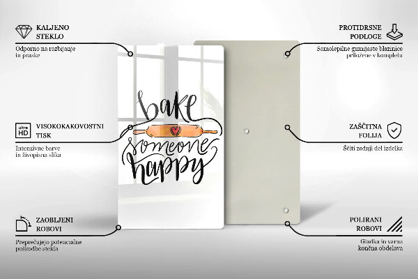 Tábua de cortar Asse alguém feliz