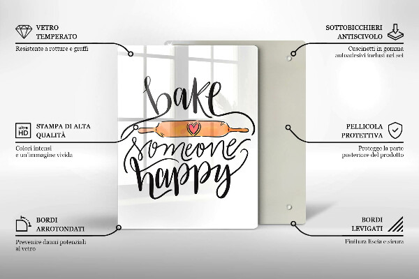 Tábua de cortar Asse alguém feliz