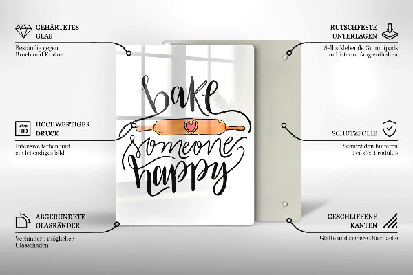 Tábua de cortar Asse alguém feliz