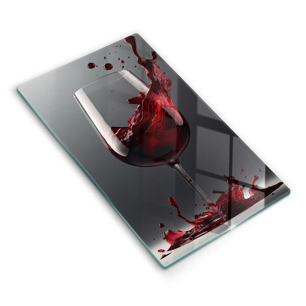 Tábua corte Vinho tinto em taça