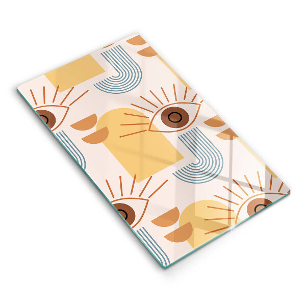 Tábua cozinha Olhos com padrão boho