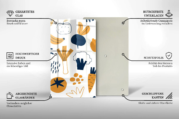 Tábua para cozinha Ilustração de alimentos