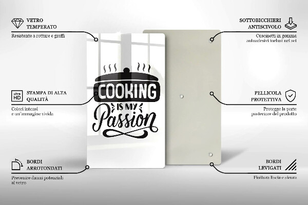 Tábua para corte Cozinhar é minha paixão