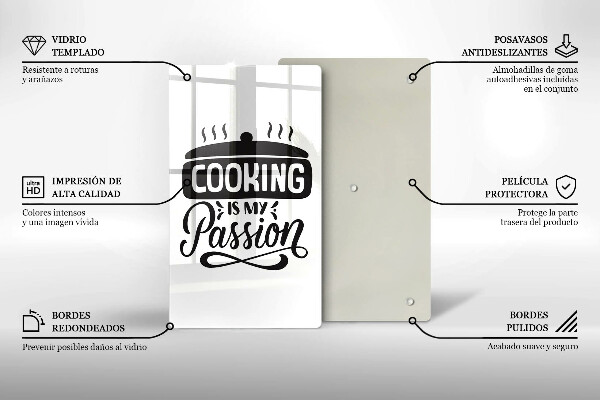 Tábua para corte Cozinhar é minha paixão