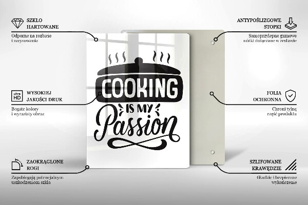 Tábua para corte Cozinhar é minha paixão