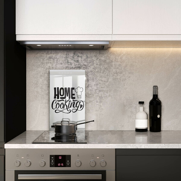 Tábua de vidro A inscrição Cozinha caseira