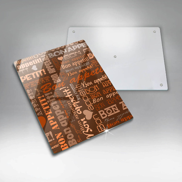 Tábua para corte legendas de bom apetite