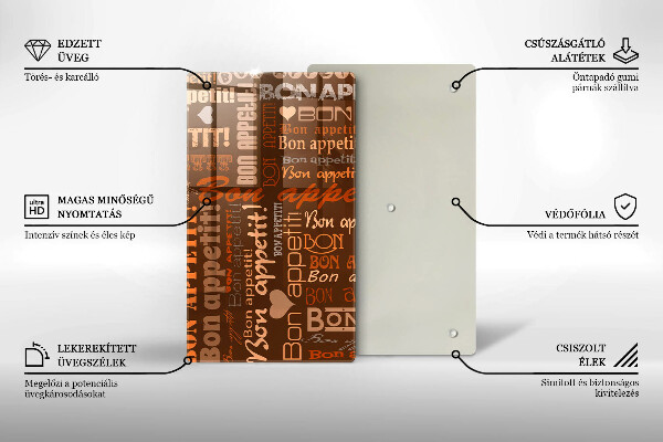 Tábua para corte legendas de bom apetite