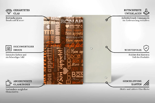 Tábua para corte legendas de bom apetite