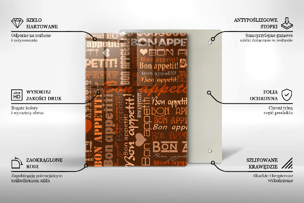 Tábua para corte legendas de bom apetite