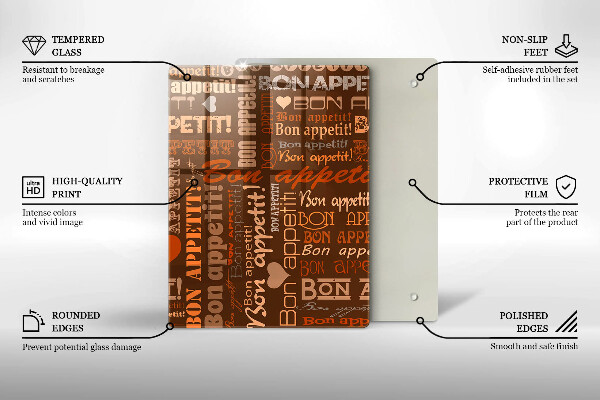 Tábua para corte legendas de bom apetite