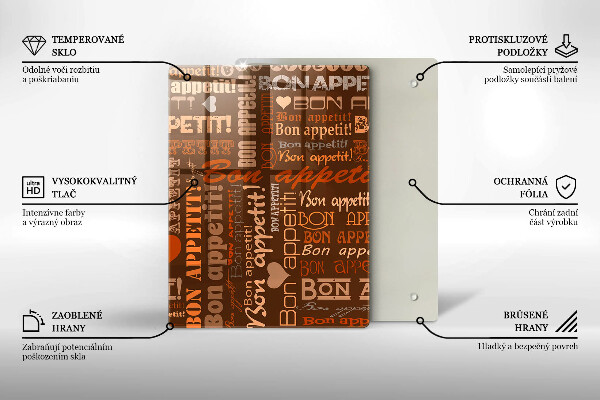Tábua para corte legendas de bom apetite