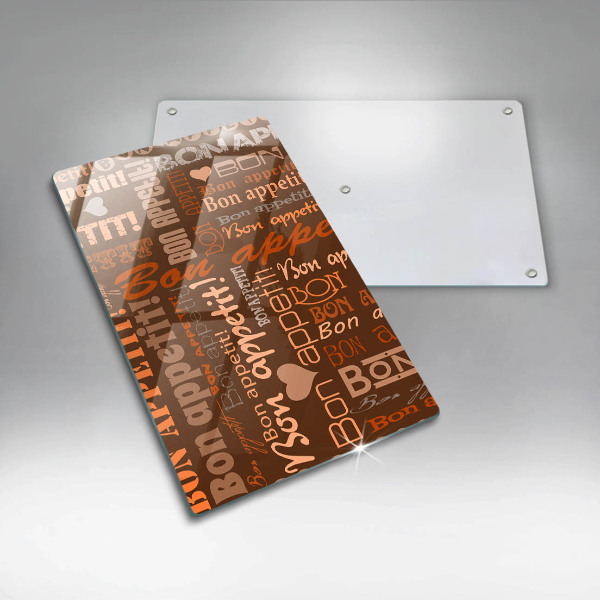 Tábua para corte legendas de bom apetite