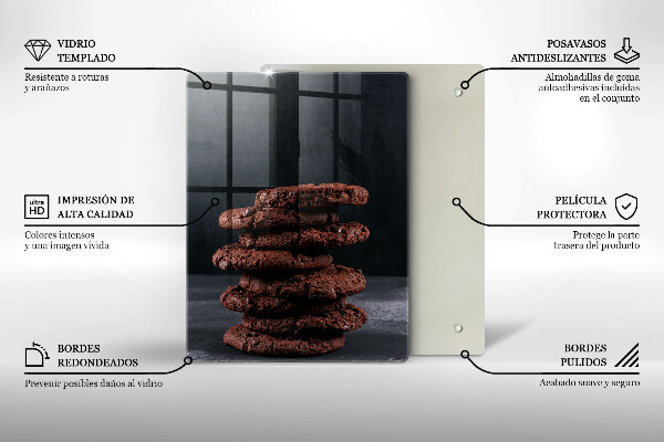 Tábua de cortar Biscoitos de chocolate