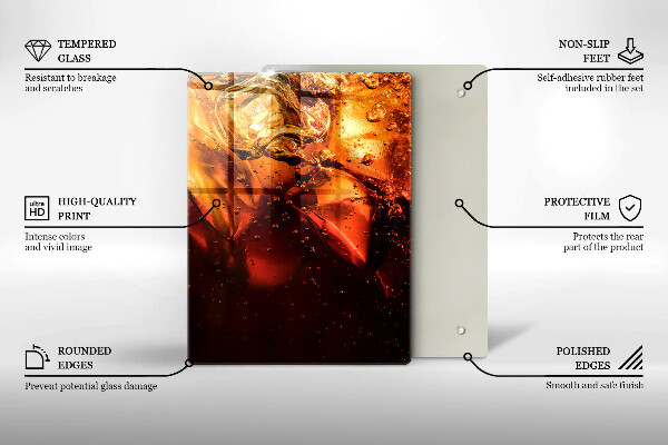 Tábua corte Bebida de cola com gelo