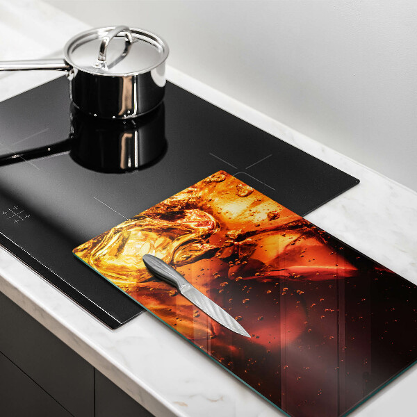 Tábua corte Bebida de cola com gelo