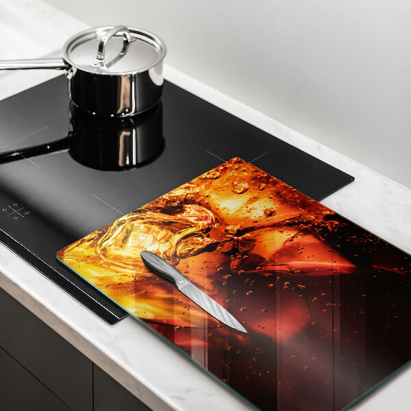 Tábua corte Bebida de cola com gelo