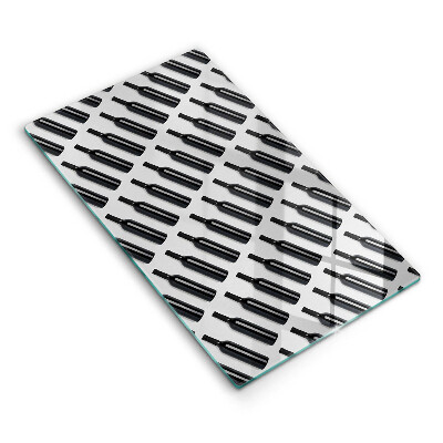 Tábua para corte Garrafas de vinho preto