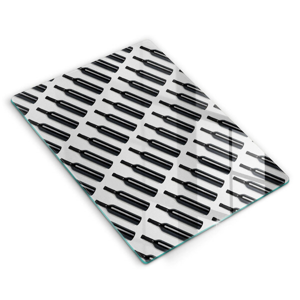 Tábua para corte Garrafas de vinho preto