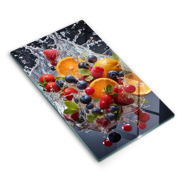 Tábua de cortar alimentos Fruta na água