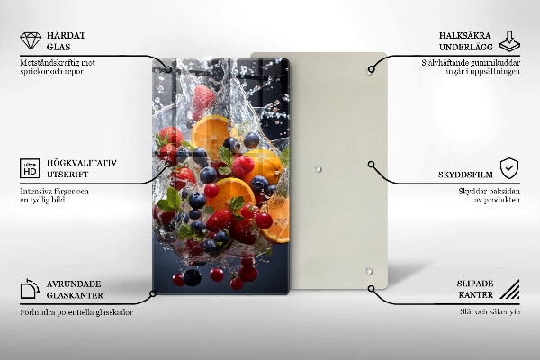 Tábua de cortar alimentos Fruta na água