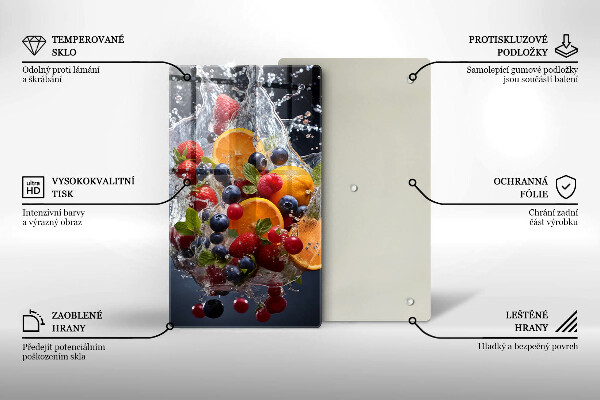 Tábua de cortar alimentos Fruta na água