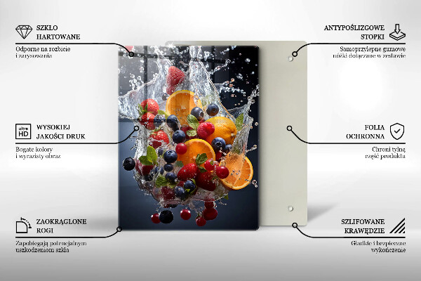 Tábua de cortar alimentos Fruta na água