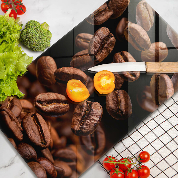 Tábua de corte Grãos de café marrons