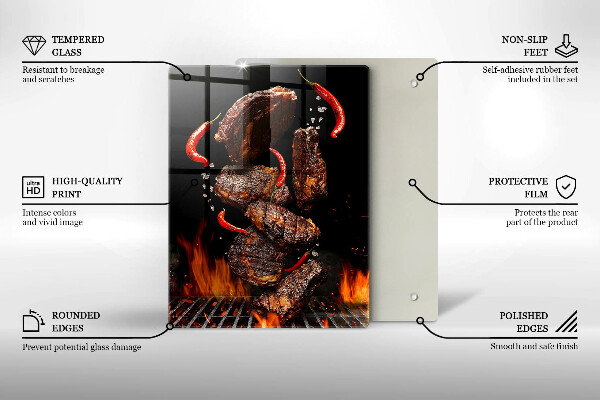 Tábua corte Carne na grelha