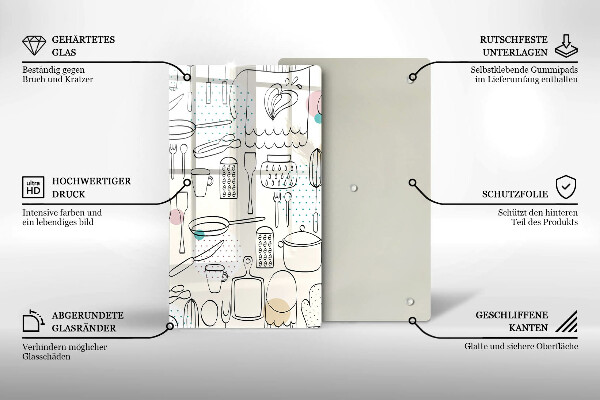 Tábua de cortar alimentos Acessórios de cozinha