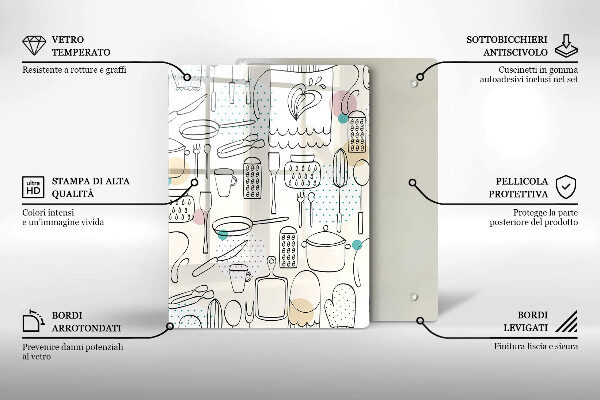 Tábua de cortar alimentos Acessórios de cozinha