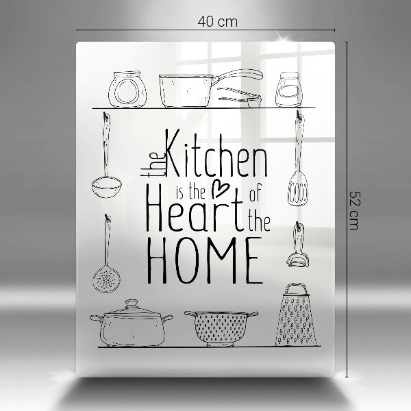 Tábua de corte de vidro Inscrição, frase