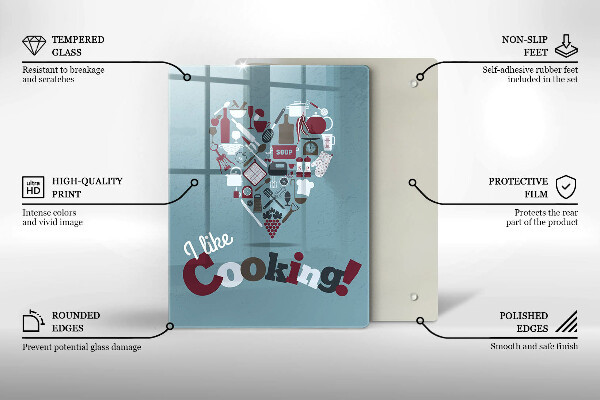 Tábua de corte A inscrição eu gosto de cozinhar