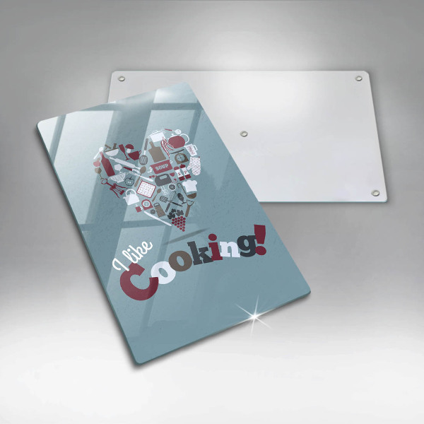 Tábua de corte A inscrição eu gosto de cozinhar