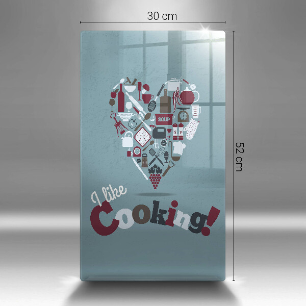 Tábua de corte A inscrição eu gosto de cozinhar