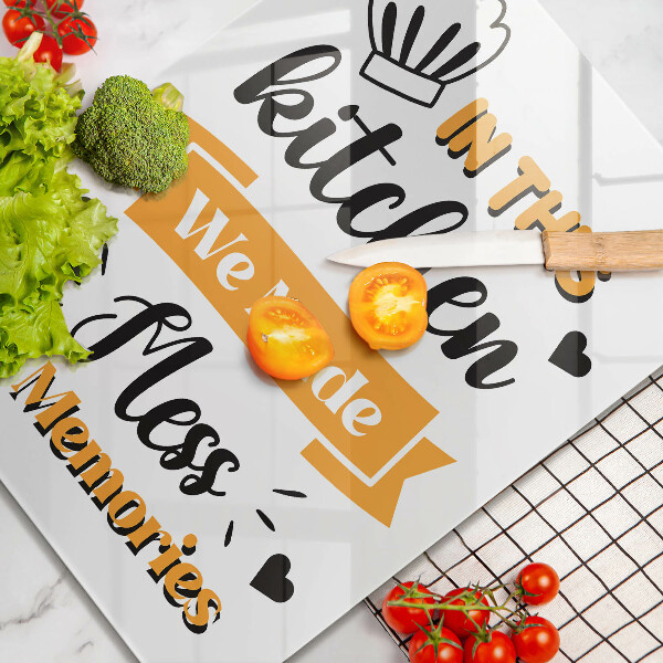 Tábua de cortar alimentos Nesta cozinha fizemos bagunça e memórias