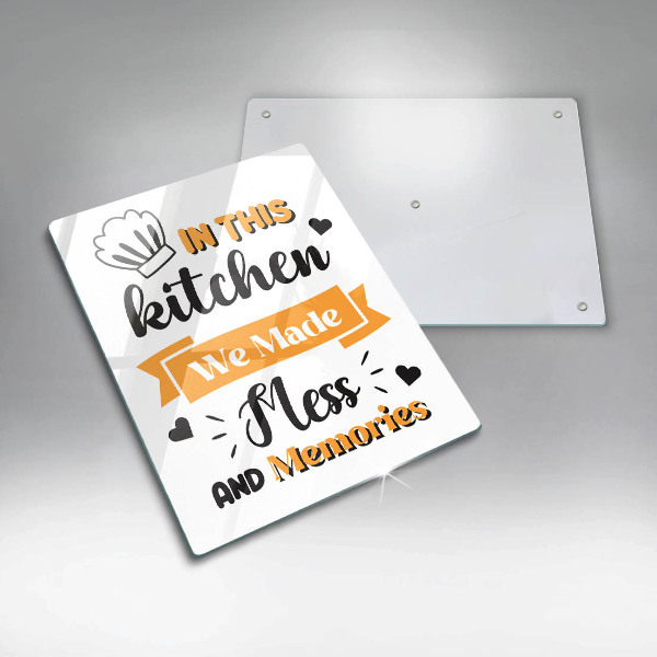 Tábua de cortar alimentos Nesta cozinha fizemos bagunça e memórias