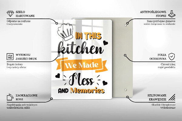 Tábua de cortar alimentos Nesta cozinha fizemos bagunça e memórias