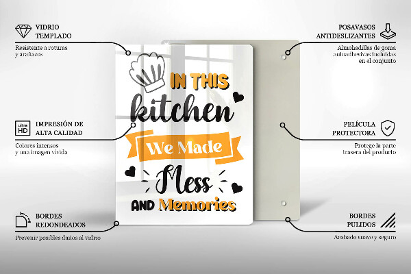 Tábua de cortar alimentos Nesta cozinha fizemos bagunça e memórias