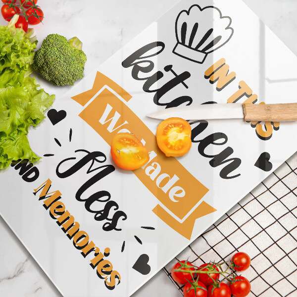 Tábua de cortar alimentos Nesta cozinha fizemos bagunça e memórias