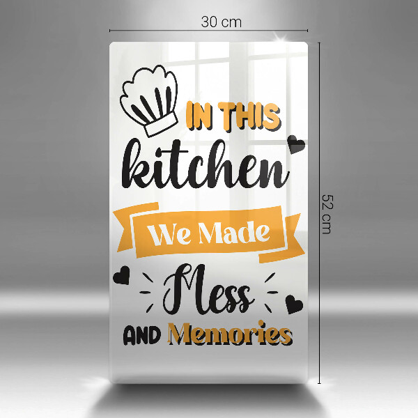 Tábua de cortar alimentos Nesta cozinha fizemos bagunça e memórias