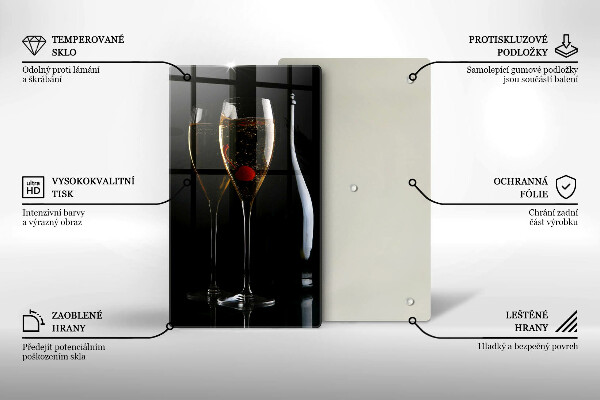 Tábua de cortar Taças de champanhe