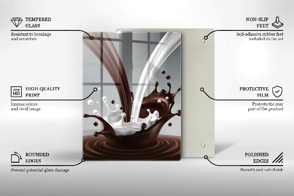 Tábua cozinha Leite e chocolate